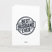 Best Husband Ever Badge Design Kaart (Achterkant)