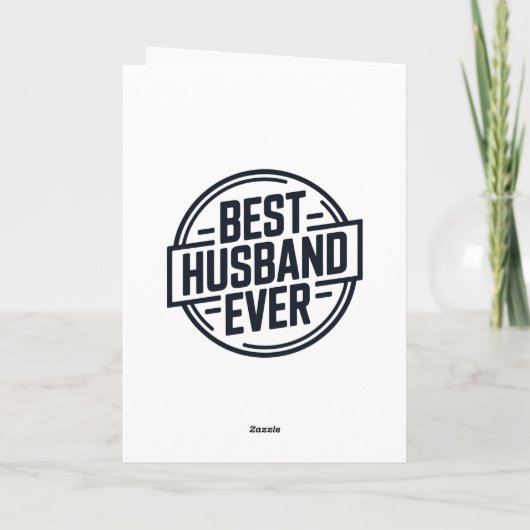 Best Husband Ever Badge Design Kaart (Achterkant)