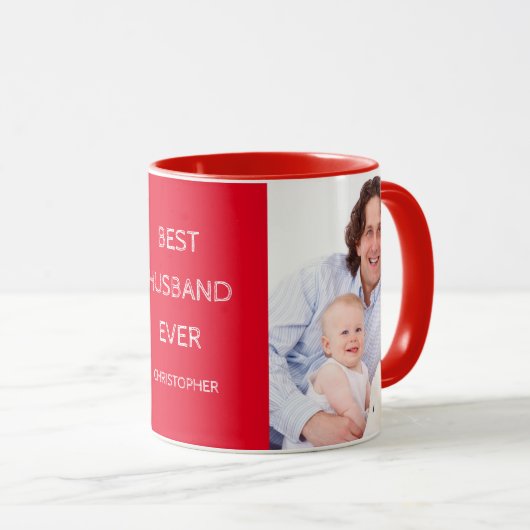 Best Husband Ever Custom Two Photo Mok (Voorkant rechts)