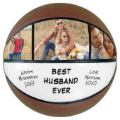Best Husband Ever Foto gepersonaliseerd Basketbal (Voorkant)