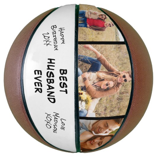 Best Husband Ever Foto gepersonaliseerd Basketbal (Verticaal)