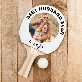 Best Husband Ever Foto gepersonaliseerd Tafeltennisbatje