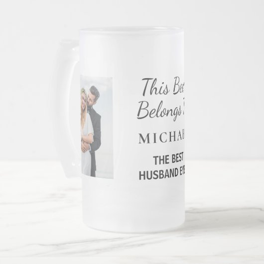 Best Husband Ever Foto Matglas Bierpul (Voorkant links)