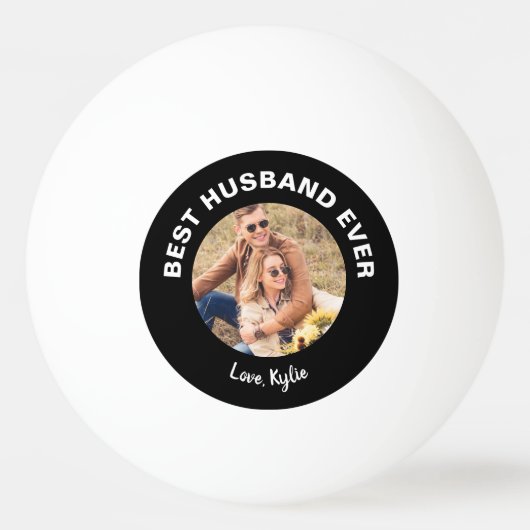 Best Husband Ever Foto Pingpongbal (Voorkant)