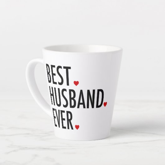 Best Husband Ever Valentijnsdag Latte Mok (Linkerhoek)