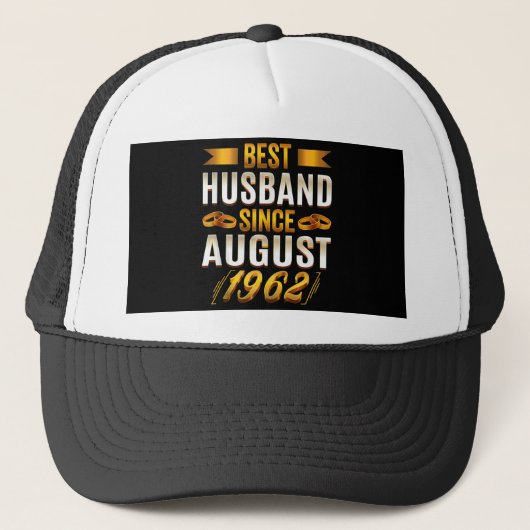 Best Husband Funny 58th Jubileum Trucker Pet (Voorkant)