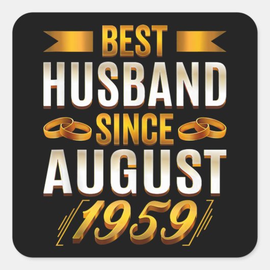 Best Husband Funny Jubileum Parents Vierkante Sticker (Voorkant)