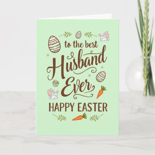 Best Husband Happy Easter Card Kaart (Voorkant)
