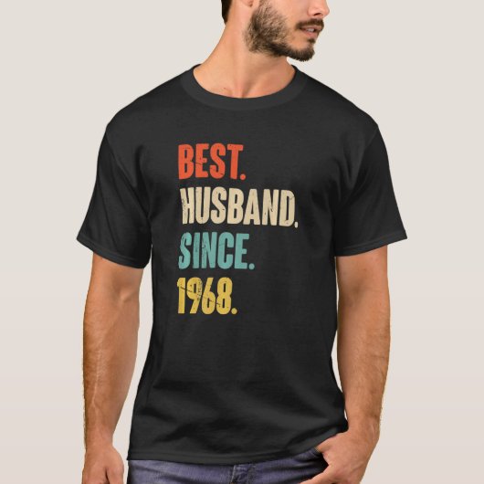 Best Husband Since 1968  54 Wedding Anniversary Fo T-shirt (Voorkant)