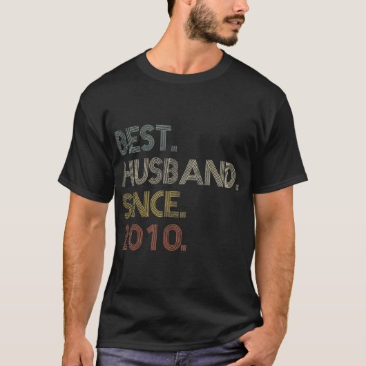 Best Husband Since 2010 Epic Couple 11th Wedding T-shirt (Voorkant)