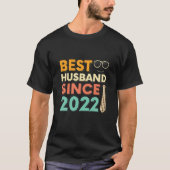 Best Husband Since 2022 1St Wedding Anniversary T-shirt (Voorkant)
