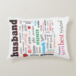 Best Husband Wonderful A1 Word Cloud Decoratief Kussen