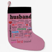 Best Husband Wonderful A1 Word Cloud Kleine Kerstsok (Voorkant)