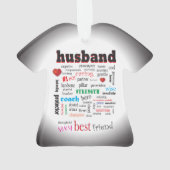 Best Husband Wonderful A1 Word Cloud Ornament (achterkant)