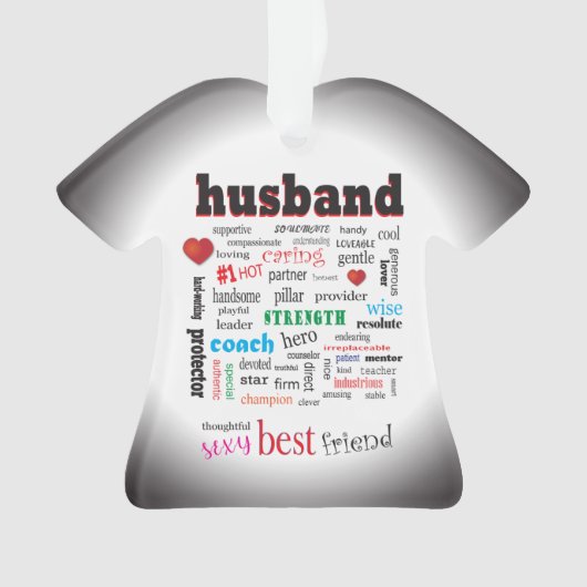 Best Husband Wonderful A1 Word Cloud Ornament (voorkant)