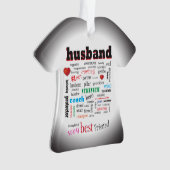 Best Husband Wonderful A1 Word Cloud Ornament (voorkant)