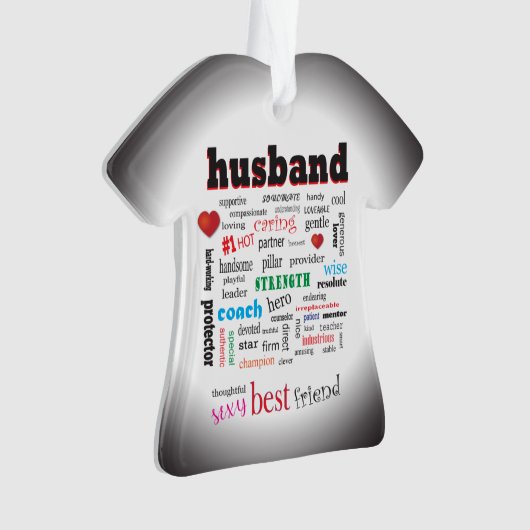 Best Husband Wonderful A1 Word Cloud Ornament (voorkant)
