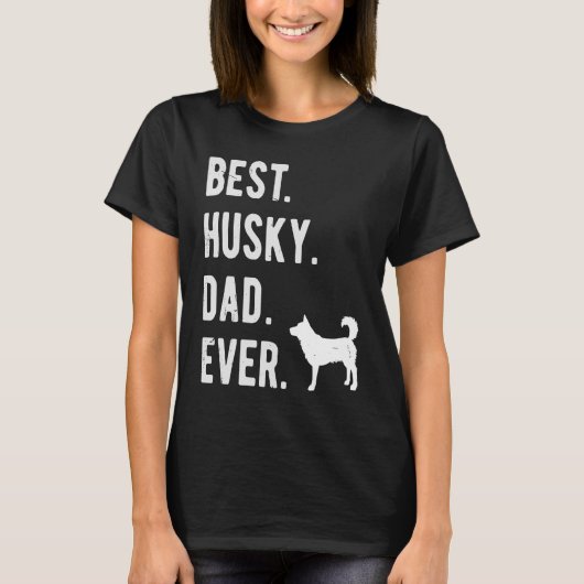 Best Husky Dad Ever Mens Siberian Husky Dog   Dad T-shirt (Voorkant)