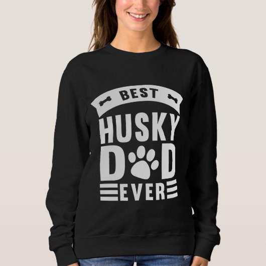 Best Husky Dog Dad Ever Trui (Voorkant)