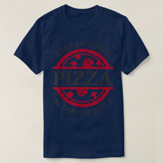 Best in de stad Authentic Style pizza bezorging ma T-shirt (Design voorkant)