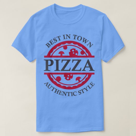 Best in de stad Authentic Style pizza bezorging ma T-shirt (Design voorkant)