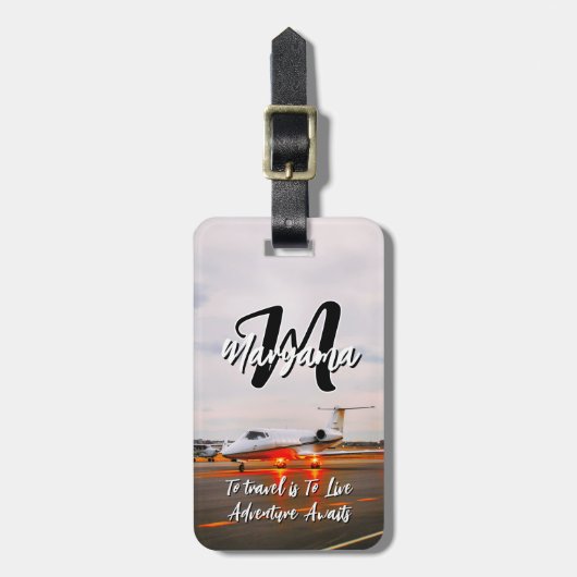 Best Initial Name | Waterproof Travel Monogram Bagagelabel (Voorkant verticaal)