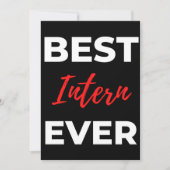 Best Intern Ever Bedankkaart (Voorkant)