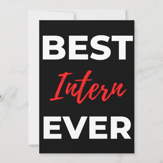 Best Intern Ever Bedankkaart (Voorkant)