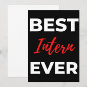 Best Intern Ever Bedankkaart (Voorkant / Achterkant)