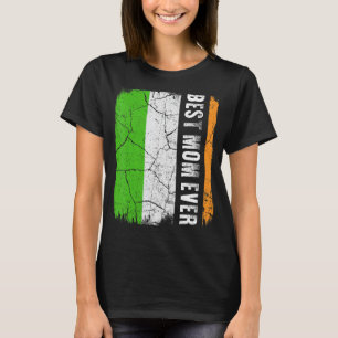 Best Irish Mam Ever Ireland Flag Moederdag T-shirt