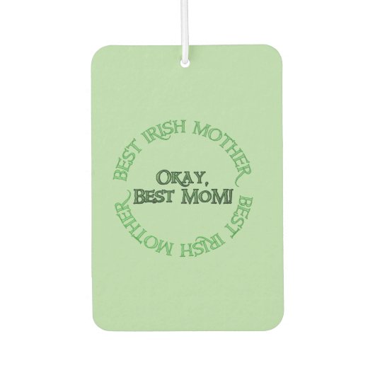 Best Irish Mother green car air freshener Luchtverfrisser (Voorkant)