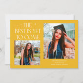 Best Is Yet To Come Yellow Grad Photo Aankondiging (Voorkant)