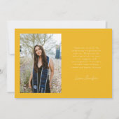 Best Is Yet To Come Yellow Grad Photo Aankondiging (Achterkant)