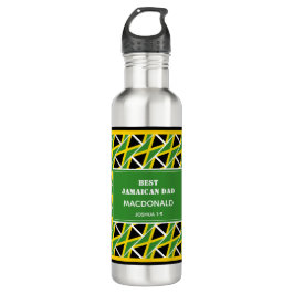 BEST JAMAICAN DAD Patriotic Flag gepersonaliseerd Waterfles