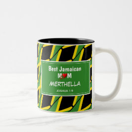 BEST JAMAICAN MOM Specialized Jamaica Flag Tweekleurige Koffiemok