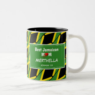 BEST JAMAICAN MOM Specialized Jamaica Flag Tweekleurige Koffiemok