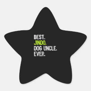 Best Jindo Dog oom Ever Gift voor oom Ster Sticker