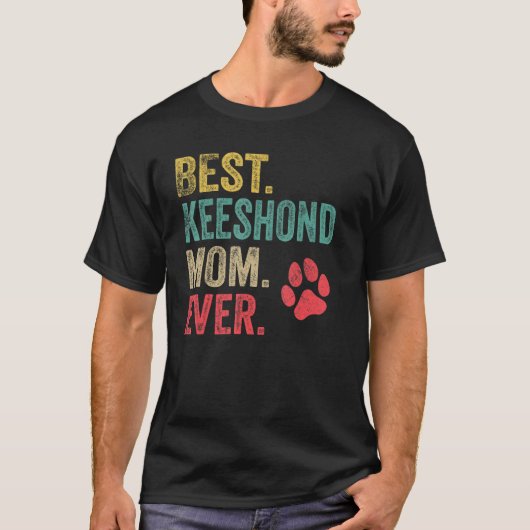 Best Keeshond mama ooit  Vrouwen Moeder Dog T-shirt (Voorkant)