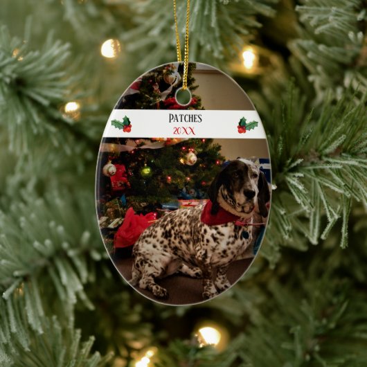 Best Kerstmis, foto van Pet Keramisch Ornament (Boom)