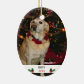 Best Kerstmis, foto van Pet Keramisch Ornament (Achterkant)