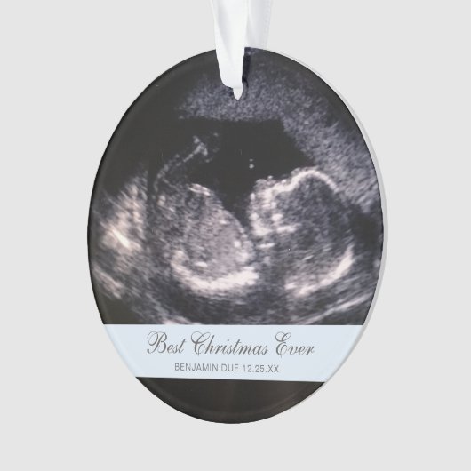 Best Kerstmis ooit Cute Ultrasound Boy Foto Ornament (voorkant)