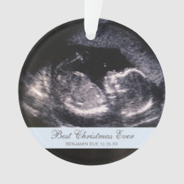 Best Kerstmis ooit Cute Ultrasound Boy Foto Ornament
