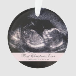 Best Kerstmis ooit Cute Ultrasound Girl Foto Ornament