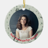 Best Kindergarten Teacher Custom Text Year Foto Keramisch Ornament (Voorkant)