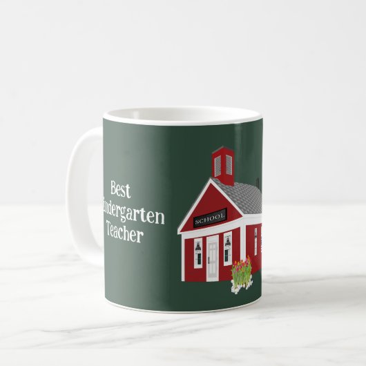 Best Kindergarten Teacher School Coffee Cup Mok (Voorkant links)