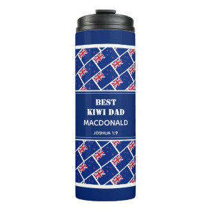 BEST KIWI DAD Gepersonaliseerd Nieuw-Zeeland Thermosbeker