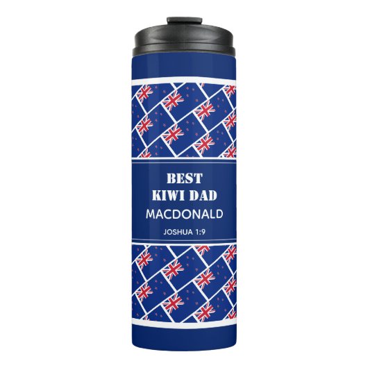BEST KIWI DAD Gepersonaliseerd Nieuw-Zeeland Thermosbeker (Voorkant)