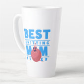 Best Knitting Mam Ever, Mam vermoorden Latte Mok (Linkerhoek)