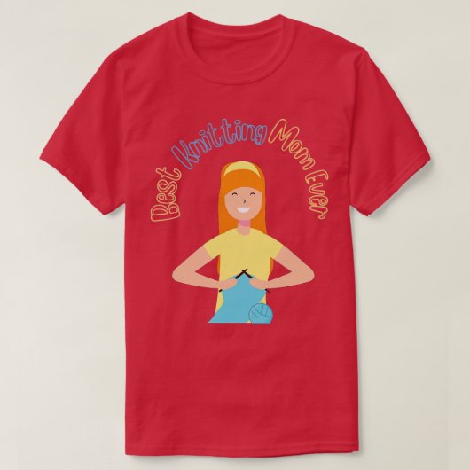 Best Knitting Mam ooit9 T-shirt (Design voorkant)