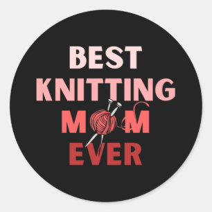 Best Knitting Mam, ooit 31 Ronde Sticker
